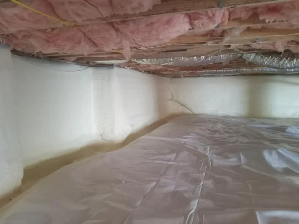 Crawl space encapsulation with closed-cell spray foam for Spray Foam Roofing in Ramona