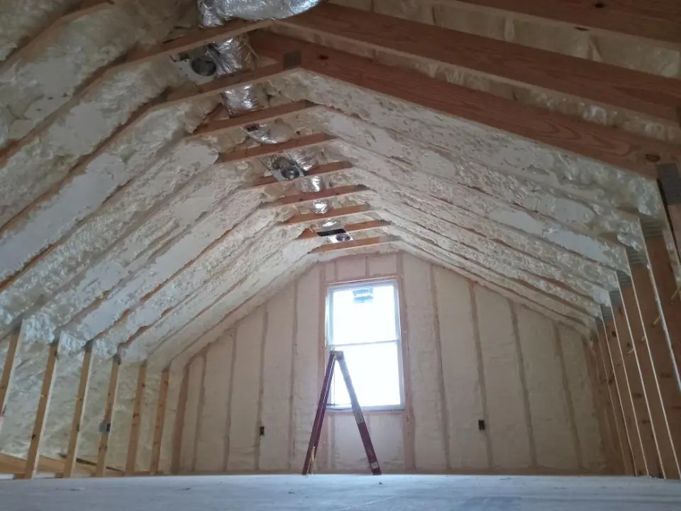 Spray foam roofing application for Crawl Space Insulation project in Ramona